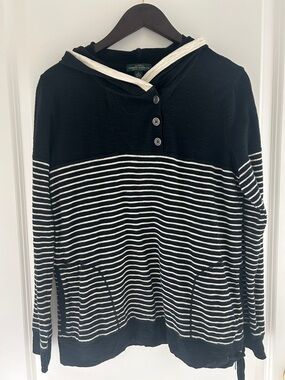 Ralph Lauren Dark Navy Hoodie with White Drawcords
